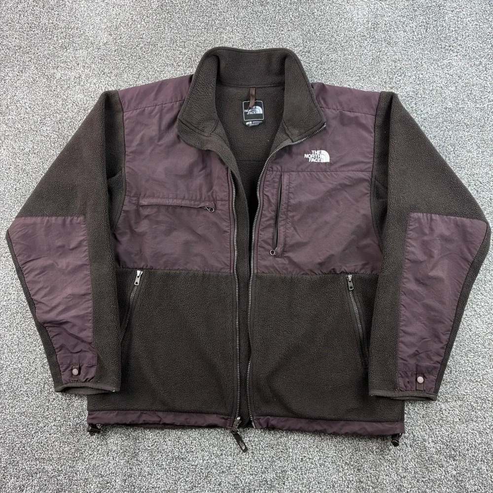 The North Face Denali Fleece Jacket Mens Large Brown Full Zip Outdoor Hiking
